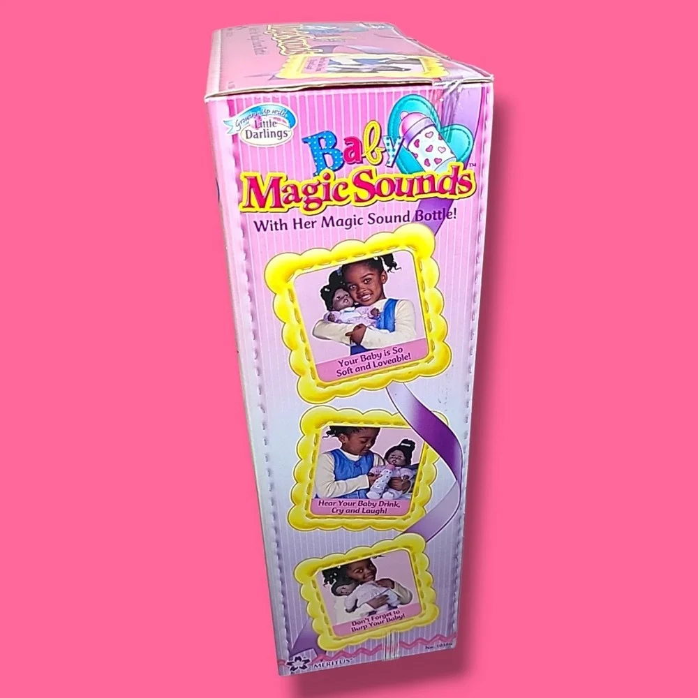 Vintage Meritus Little Darlings Baby Magic Sounds AA Doll NOS NIB Sound Bottle